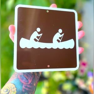 Canoeing / Canoe Metal Sign 6”x6”